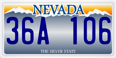 NV license plate 36A106