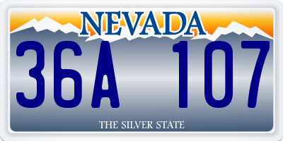 NV license plate 36A107