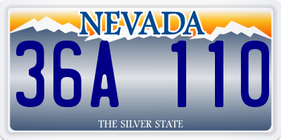 NV license plate 36A110