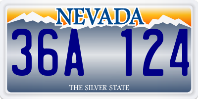 NV license plate 36A124