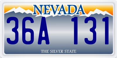 NV license plate 36A131