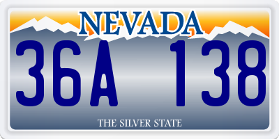 NV license plate 36A138