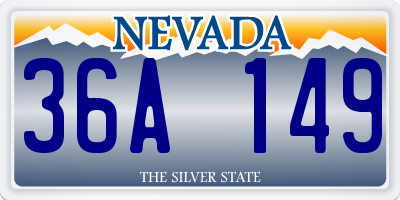 NV license plate 36A149