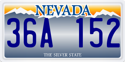 NV license plate 36A152