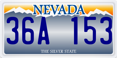 NV license plate 36A153