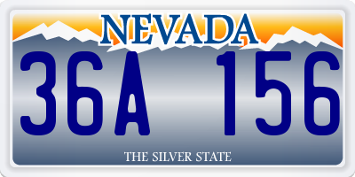 NV license plate 36A156