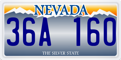 NV license plate 36A160