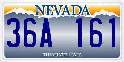 NV license plate 36A161