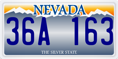NV license plate 36A163