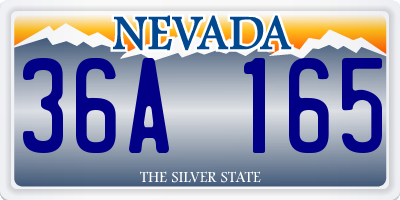 NV license plate 36A165