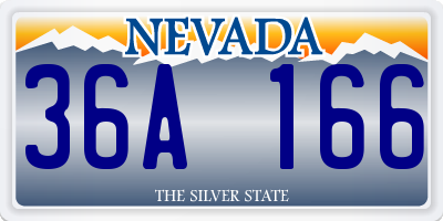 NV license plate 36A166