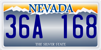 NV license plate 36A168