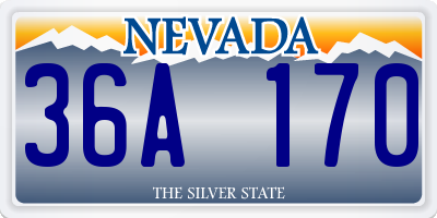 NV license plate 36A170
