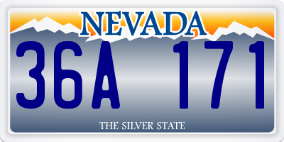 NV license plate 36A171