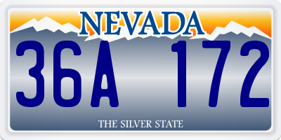 NV license plate 36A172