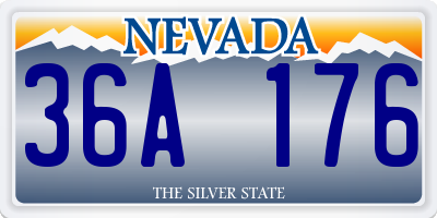 NV license plate 36A176