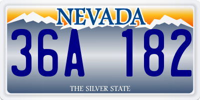 NV license plate 36A182