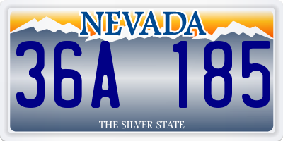 NV license plate 36A185