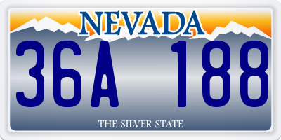 NV license plate 36A188