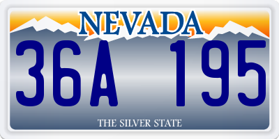 NV license plate 36A195