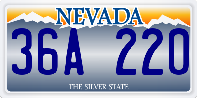 NV license plate 36A220