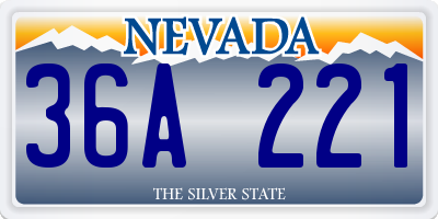 NV license plate 36A221