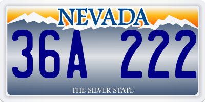 NV license plate 36A222