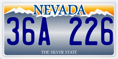 NV license plate 36A226