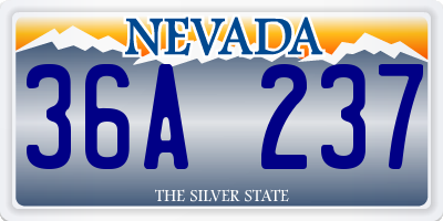 NV license plate 36A237
