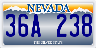 NV license plate 36A238