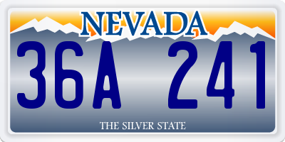 NV license plate 36A241
