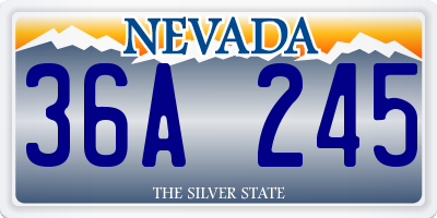 NV license plate 36A245