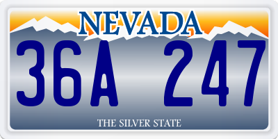 NV license plate 36A247