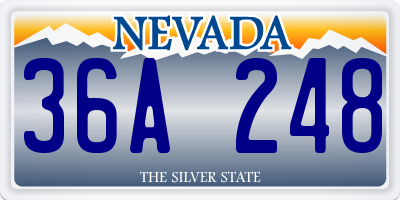 NV license plate 36A248