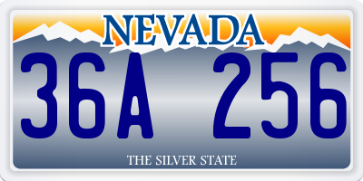 NV license plate 36A256
