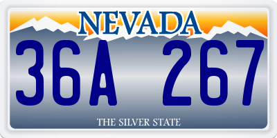 NV license plate 36A267