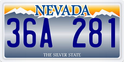 NV license plate 36A281