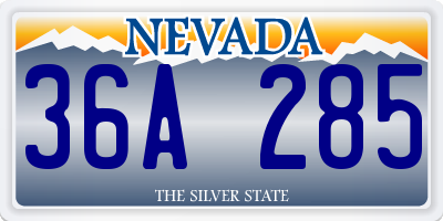 NV license plate 36A285