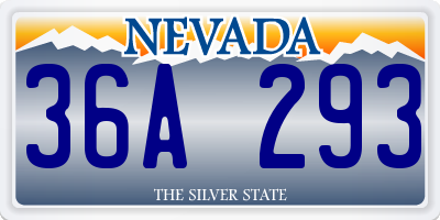 NV license plate 36A293