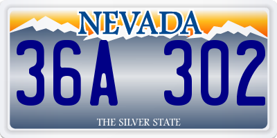 NV license plate 36A302