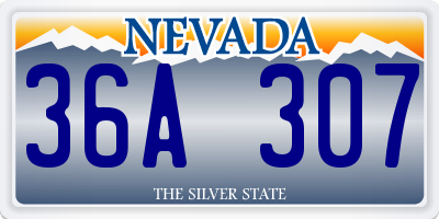 NV license plate 36A307