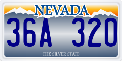 NV license plate 36A320