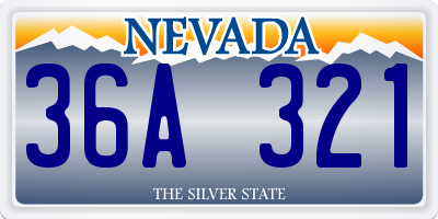 NV license plate 36A321