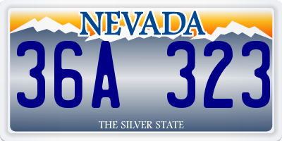 NV license plate 36A323