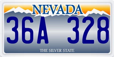 NV license plate 36A328