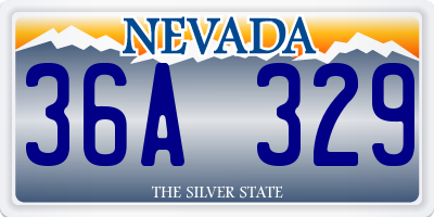 NV license plate 36A329