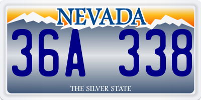 NV license plate 36A338