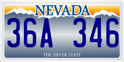 NV license plate 36A346