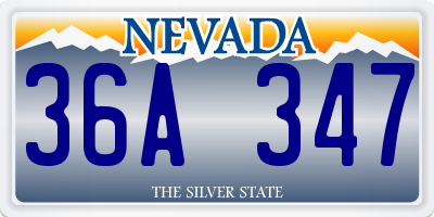 NV license plate 36A347