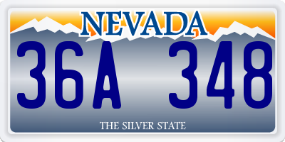 NV license plate 36A348